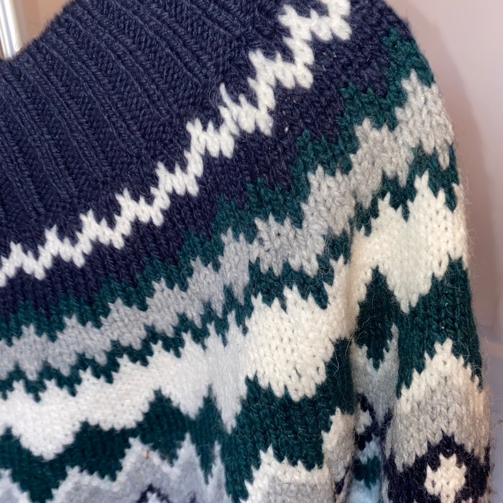 Banana Republic Navy and White Patterned Sweater - Picture 4 of 8